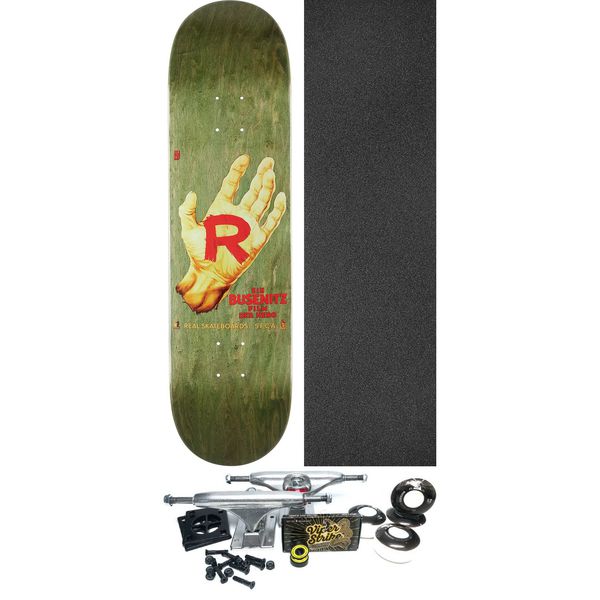 Real Skateboards Dennis Busenitz Nior Skateboard Deck - 8.28" x 31.7" - Complete Skateboard Bundle